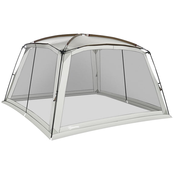 12x12 FT UV50+ Screen House Tent for 6-8 Person, Large Patio Canopy with 2 Doors and Carry Bag, Easy Setup Outdoor Camping Activities