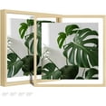 thumbnail image 1 of 12x12 Floating Frames Set of 2, Double Plexiglass Picture Frame, Made of Solid Wood Display Any Size Photo up to 12x12, Wall Mount or Tabletop Standing,Natural Wood, 1 of 9