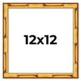 thumbnail image 1 of 12x12 Frame Gold Bamboo Solid Wood Picture Frame | 1 Inch Moulding Width | Interior Frame Depth, 1 of 8