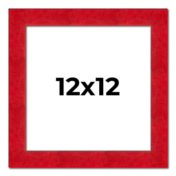 12x12 Frame Red Burl Solid Wood Picture Frame Width 1.75 Inches | Interior Frame Depth 0.5 Inches |