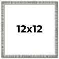 thumbnail image 1 of 12x12 Frame Silver Grey Distressed Solid Wood Picture Frame | 0.75 Inch Moulding Width | Interior, 1 of 8