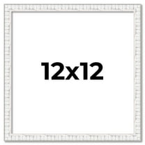 12x12 Frame White Real Wood Picture Frame Width 0.75 inches | Interior Frame Depth 0.5 inches |