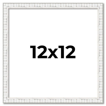 12x12 Frame White Real Wood Picture Frame Width 0.75 inches | Interior Frame Depth 0.5 inches |