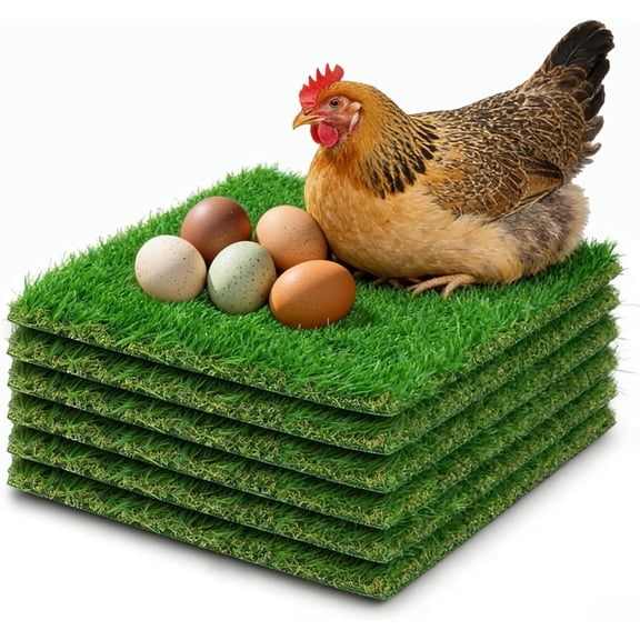 12x12 Inch Chicken Nesting Box Pads,Washable Artificial Grass Nesting Mats for Chicken Coop,Reusable Durable Hen Nest Bedding Mats for Laying Eggs,Waterproof Chicken Nest Liners for Poultry Supplies