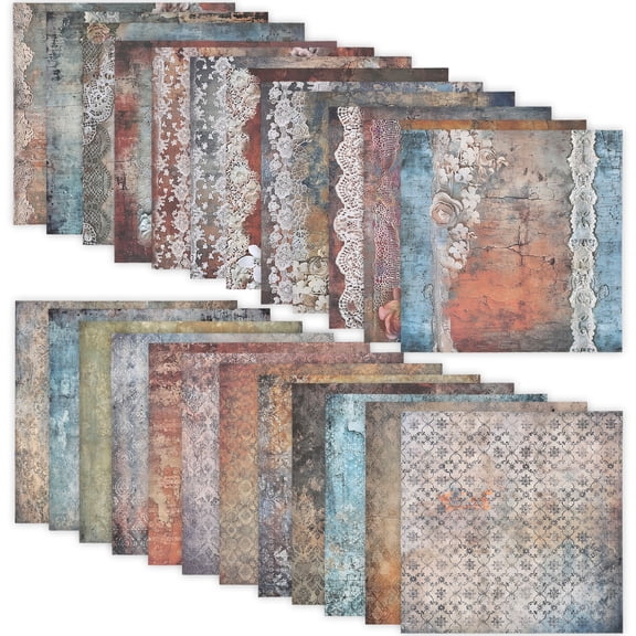 12x12 Inch Double Sided Scrapbooking Paper Pack 24 Sheets 160gsm Patterned Craft Paper for Card Making Journaling Present Wrapping DIY