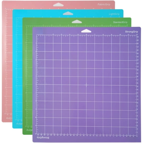 12x12 Inch Mats for Cricut Maker 4/Explore 4/Maker 3/Explore 3/Explore Air 2 Adhesive Sticky Non-Slip Durable Mat Cut Mats Replacement Accessories (Green+Purple++Blue)