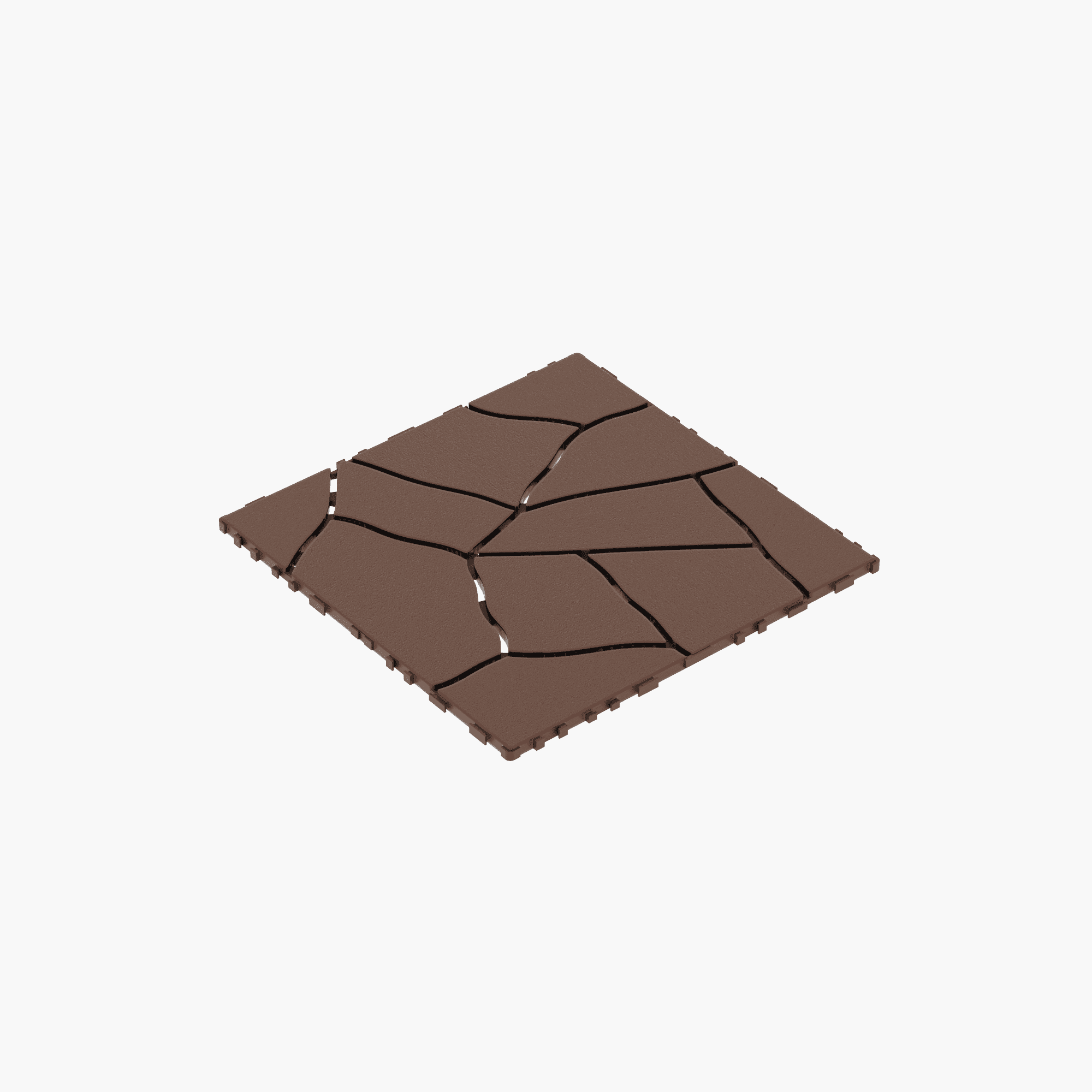 12x12 Inch Red Brown Interlocking Deck Tiles, Stone Style DIY Module Decking Tiles, Easy Quick Installation Court Tiles 44 Pack, PP Resin Plastic Waterproof for Porch Poolside Balcony Backyard Patio