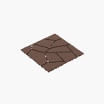 thumbnail image 1 of 12x12 Inch Red Brown Interlocking Deck Tiles, Stone Style DIY Module Decking Tiles, Easy Quick Installation Court Tiles 44 Pack, PP Resin Plastic Waterproof for Porch Poolside Balcony Backyard Patio, 1 of 8