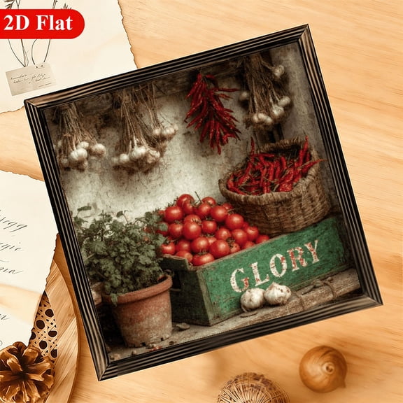 12x12 Inch Rustic Wood Framed Wall Plaque - Vintage Farmhouse Picture Board for Portraits, Photos Art - Burnt Wood Signs for Christmas, Door Hanging, Decor - Aesthetic Decoration for Living R