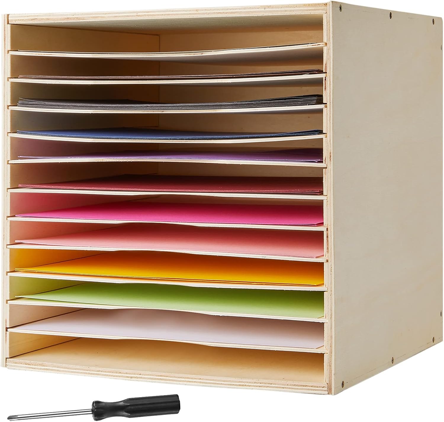 12x12 Inch Scrapbook Paper Storage Organizer Construction Paper Storage