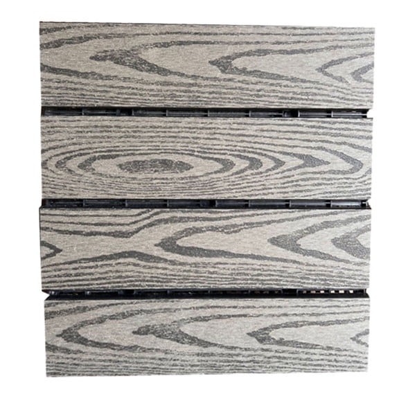 12x12 Inch Wood Composite Patio Deck Tiles - Non Outdoor Decking Patio Tiles, Square Floor Tiles for Indoor Outdoor Balcony Poolside, All Weather Waterproof
