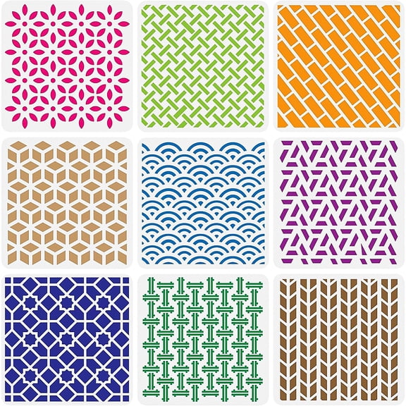 12x12 Inches Beach Camping Painting Stencils Coconut Tree Umbrella Template Stencils for Art Painting on Wood Scrabooking Cardmaking and Wall