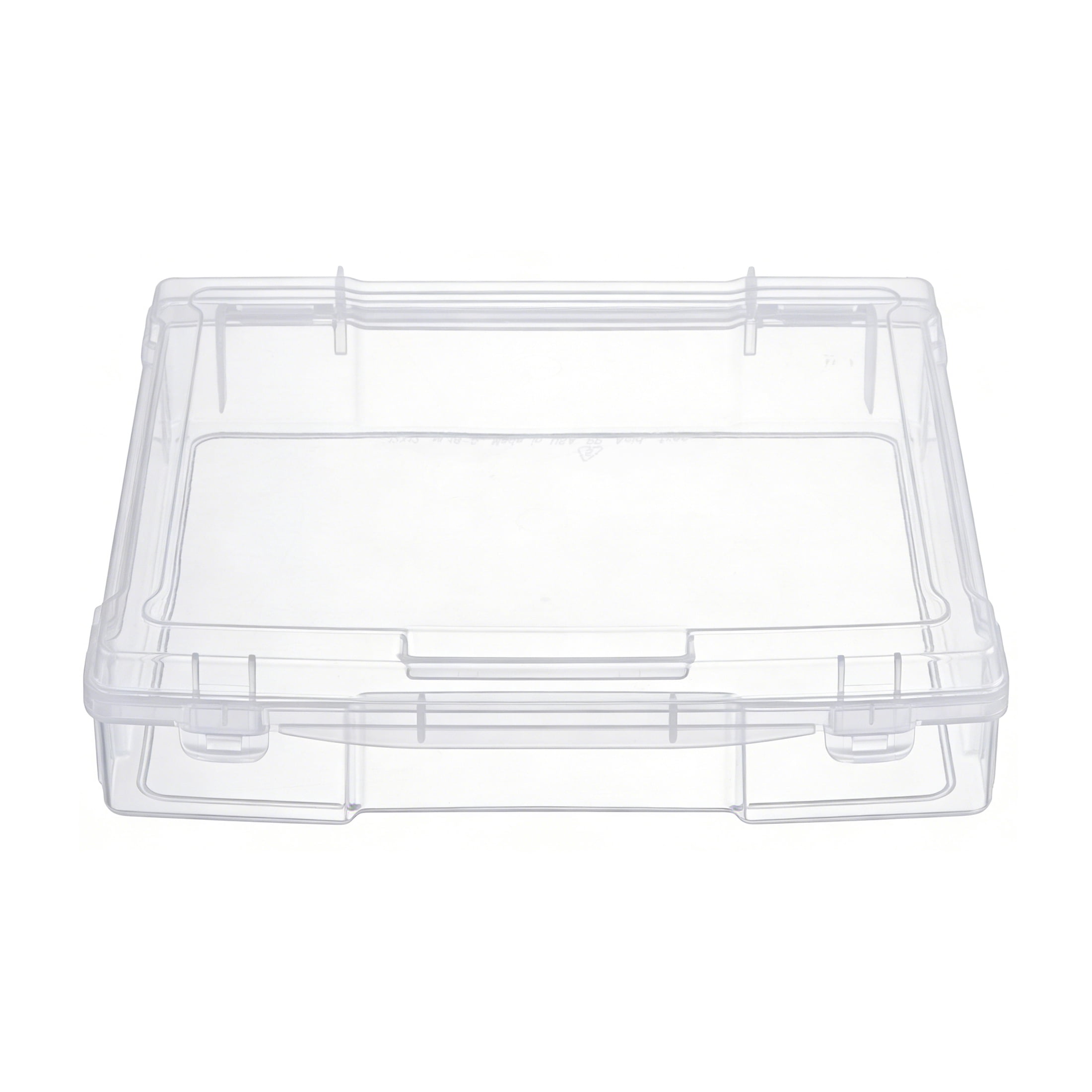 Novelinks Scrapbook Box, Craft and Hobby Storage Box, Clear, 12 inches, Plastic