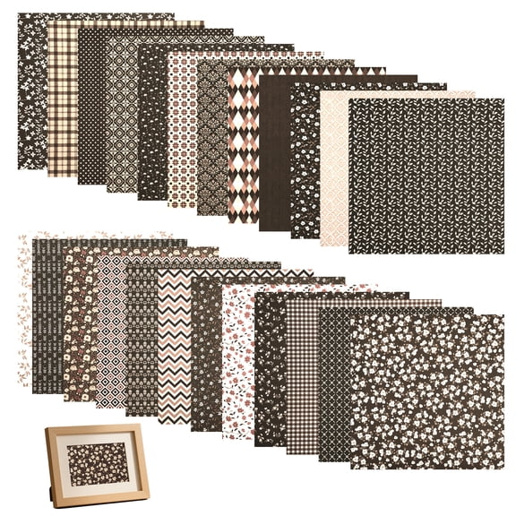 12x12 Scrapbook Paper Pad 24 Sheet Double Sided Decorative Craft Paper for DIY Art Card Making Scrapbook Photo Frame Decor Present Decoration 24 Design