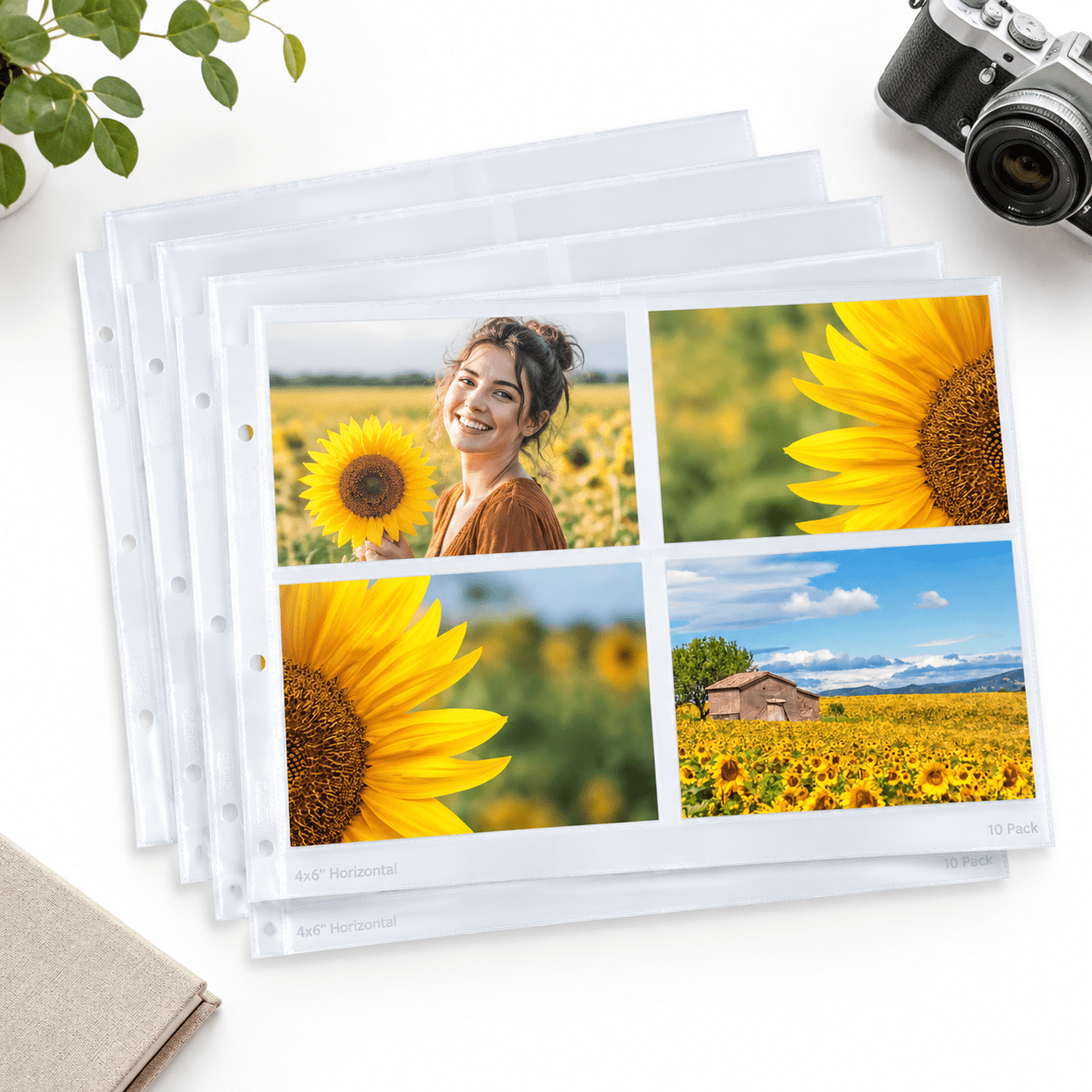 Notebok Ring 12x12 Scrapbook Pprotectors - 4x6 Photo Sleeves For 3 Ring Binder (10 ...