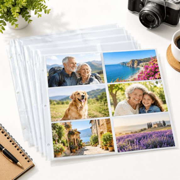 Notebok Ring 12x12 Scrapbook Pprotectors - 4x6 Photo Sleeves For 3 Ring Binder Album ...