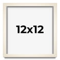 thumbnail image 1 of 12x12 Shadow Box Cream of Wheat White Washed Display Frame | 0.875 Inches Deep Solid Wood Shadowbox, 1 of 8