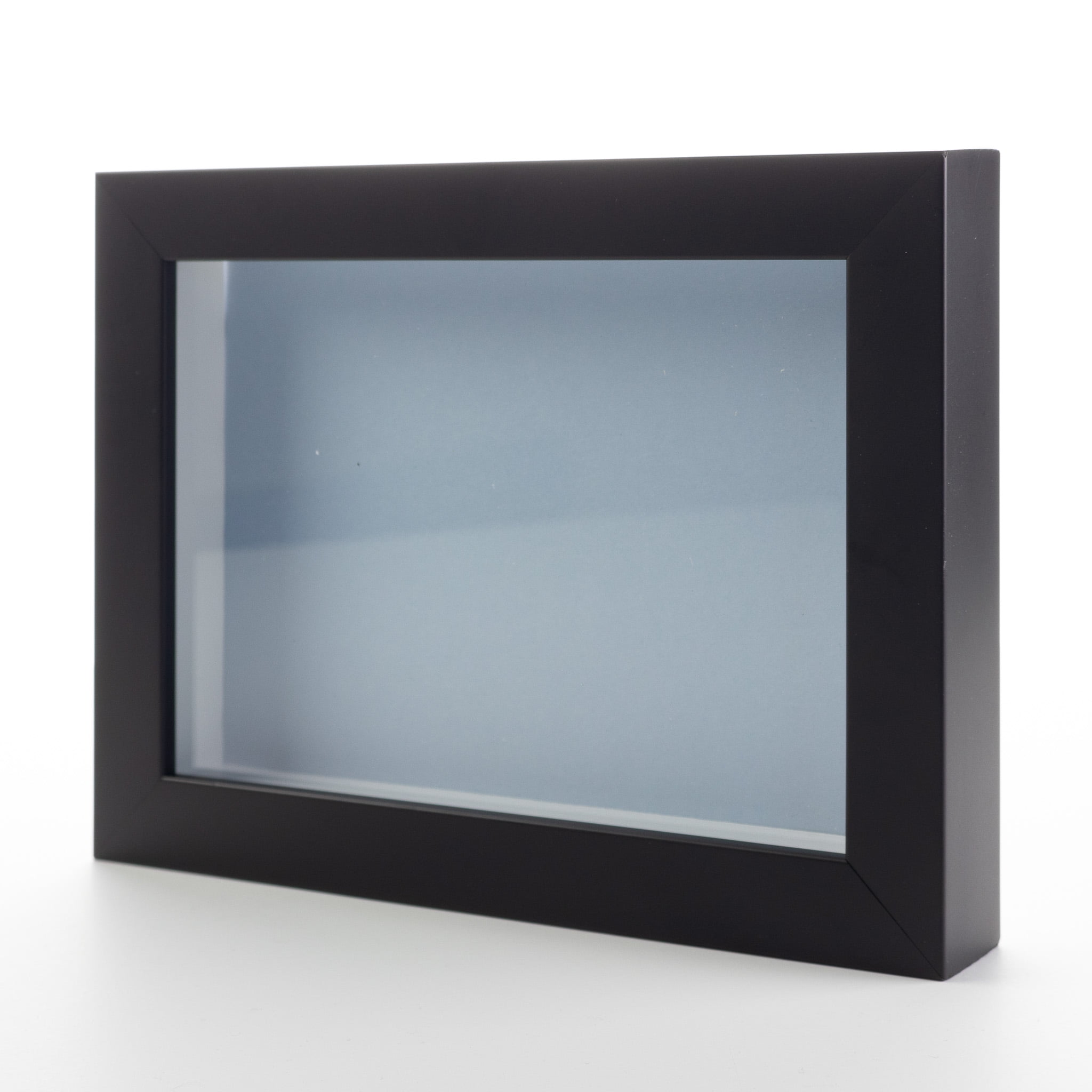 13x20 Shadow Box Frame Silver Real Wood Traditional Shadowbox Display Frame UV Acrylic Front Acid Free Backing and Hardware