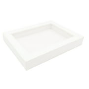 12x12 Shadowbox Gallery Wood Frames - Solid White DEEP Shadow Box Frame with a Display Depth of