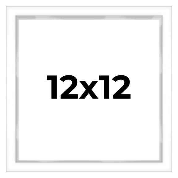 12x12 White Shadowbox Frame - Interior Size 12x12 by 1 Inches - Made to Display Items Up To 1 Inches Deep