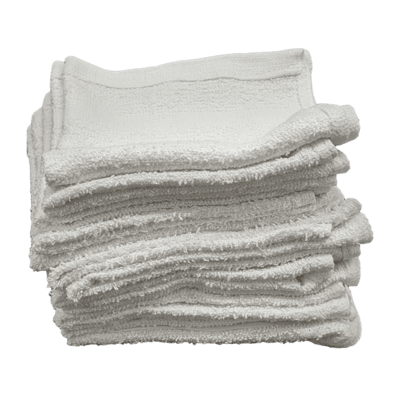 12x12 White Value Washcloths Rags Bath/Craft/Kitchen/Garage/Face 1 LB Per Dozen