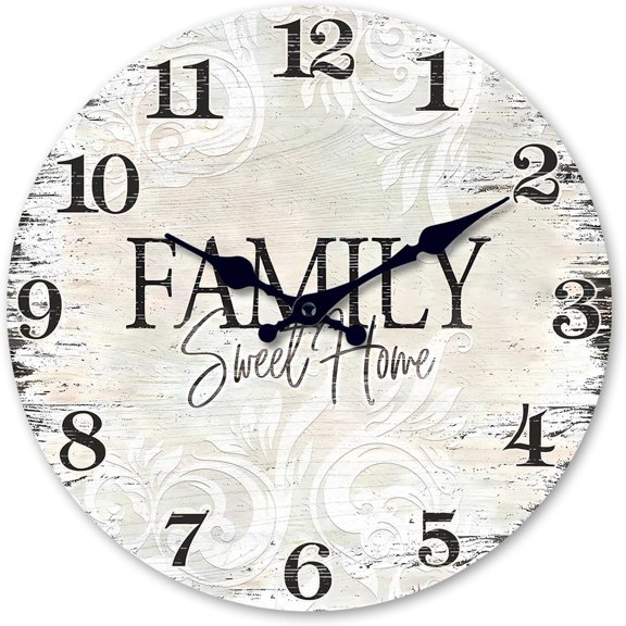 12x12 inch Retro Wood Wall Clocks Battery Operated