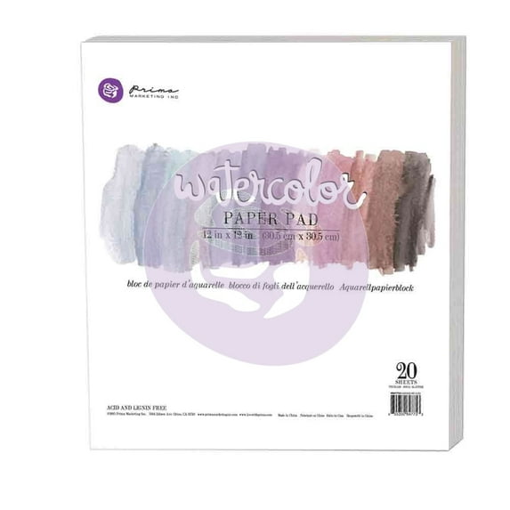 12x12 watercolor paper pad- 20pc