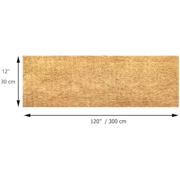 12x120 inch Natural Coco Liner Roll Coconut Coir Liner Sheets Coco Mat for Planter Window Box Flower Basket Garden Decoration Animal Pet Pad Liner