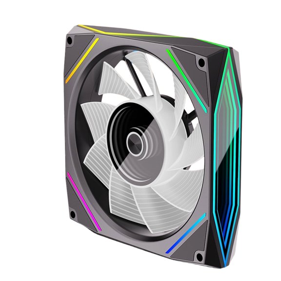 12x12cm ARGB Computer Case Fan Auroras Asynchronous Lighting Control Mirror Design Silents Cooling PWM Temperature Regulation