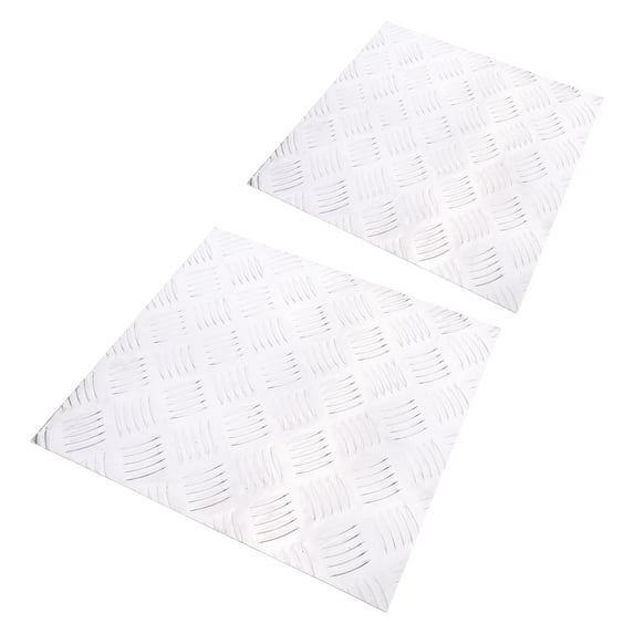 12x12inch Diamond Plate Aluminum, 2 Pcs Aluminum Diamond Tread Plate Metal for Roof Flashing Car, 1/16inch Thickness