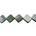 thumbnail image 1 of 12x12mm 27 Beads Black Sea Shell Double-Sided Diamond Beads Genuine Gemstone Natural Jewelry Making, 1 of 1