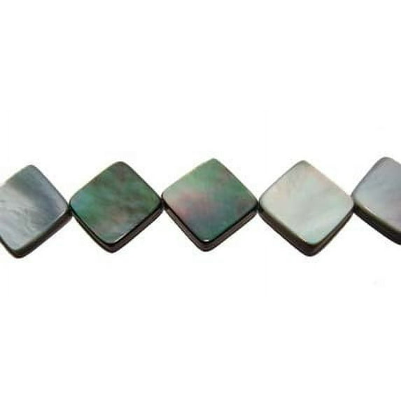 12x12mm 27 Beads Black Sea Shell Double-Sided Diamond Beads Genuine Gemstone Natural Jewelry Making