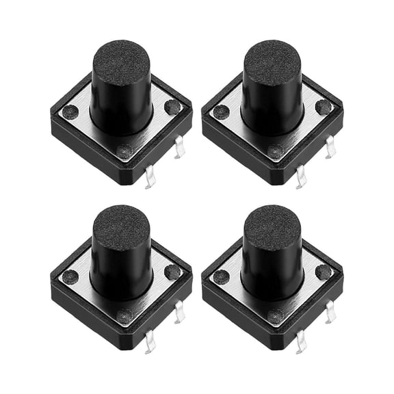 12x12x12mm Panel Momentary 4-Pin PCB DIP Tactile Push Button Switch 100PCS