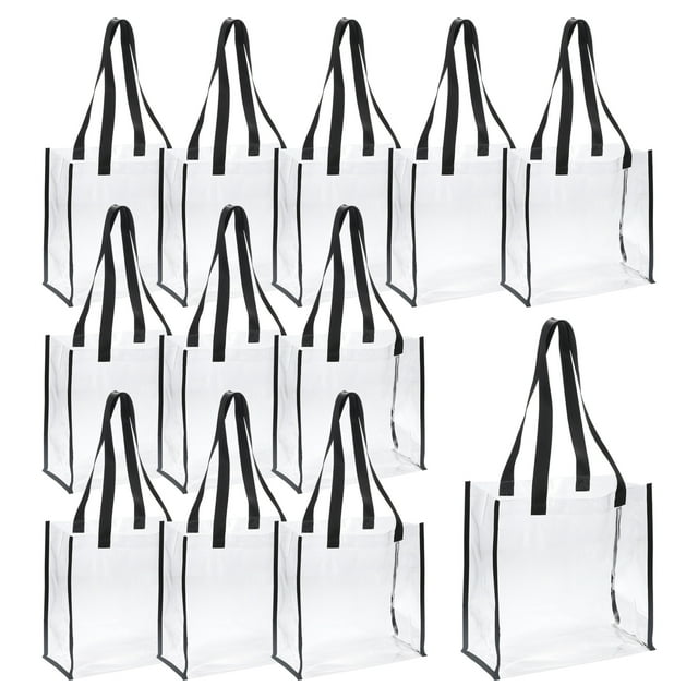 12x12x6" Stadium Approved Clear Tote Bags Reusable PVC Plastic Tote Bag