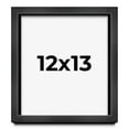 thumbnail image 1 of 12x13 Frame Black Charcoal Grey Wood Textured Picture Frame | 0.75 Inch Moulding Width | Gunmetal, 1 of 8