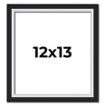 thumbnail image 1 of 12x13 Frame Black & Silver Solid Wood Picture Frame Width 1.25 Inches | Interior Depth 0.75 Inches, 1 of 8
