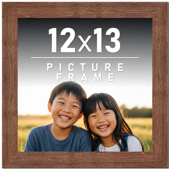 12x13 Frame Brown Distressed Barnwood Picture Frame | Rustic Farmhouse Photo Frame Includes UV