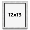 thumbnail image 1 of 12x13 Frame Brushed Silver Solid Wood Picture Frame | 0.75 Inch Moulding Width | Rabbet Depth 0.75, 1 of 5