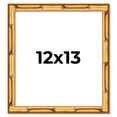 thumbnail image 1 of 12x13 Frame Gold Bamboo Solid Wood Picture Frame | 0.75 Inch Moulding Width | Interior Frame Depth, 1 of 8