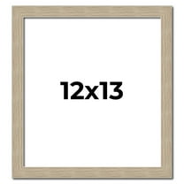 12x13 Frame Grey Solid Wood Picture Frame Width 1 Inches | Interior Frame Depth 0.5 Inches |