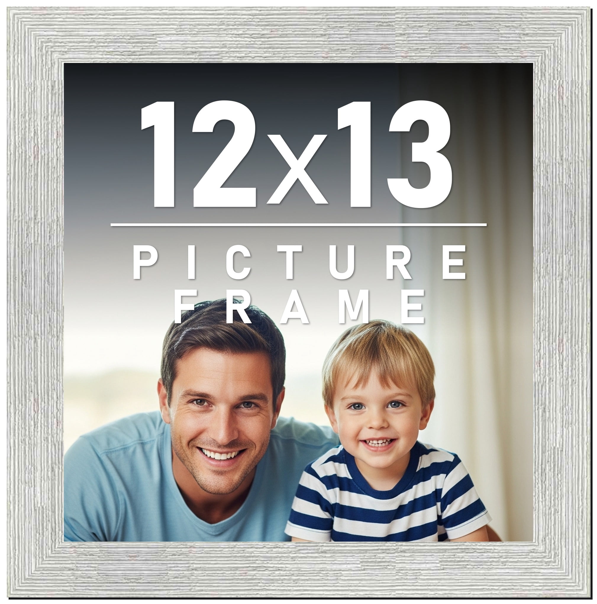 12x13 Frame Black Solid Wood Picture Frame | 0.75 Inch Moulding