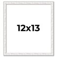 thumbnail image 1 of 12x13 Frame White Scuffed Rustic Solid Wood Picture Frame | 0.75 Inch Moulding Width| Includes UV, 1 of 8