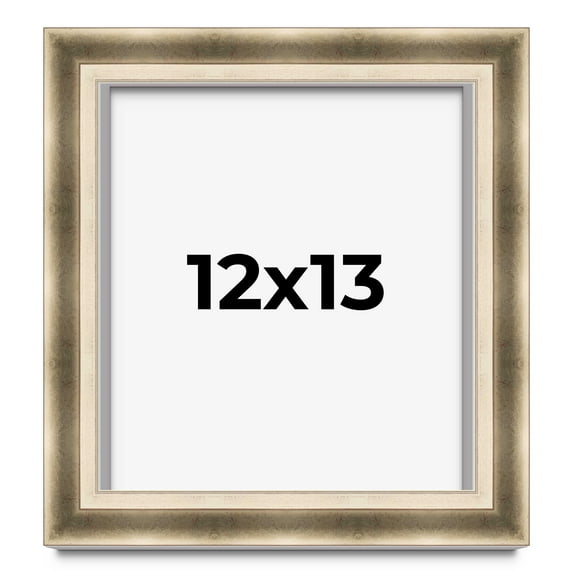 12x13 Shadow Box Frame Silver | 1.75 inches Deep Real Wood Traditional Shadowbox Display Frame | UV