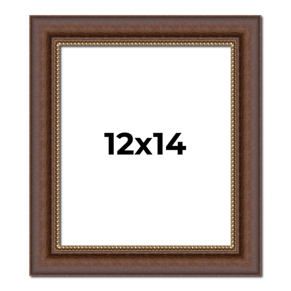 12x14 Copper and Brown Real Wood Picture Frame Width 2 inches | Interior Frame Depth 0.5 inches |