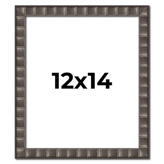 12x14 Frame Black Brown Chestnut Mosaic Solid Wood Picture Frame | 1.125 Inch Moulding Width |