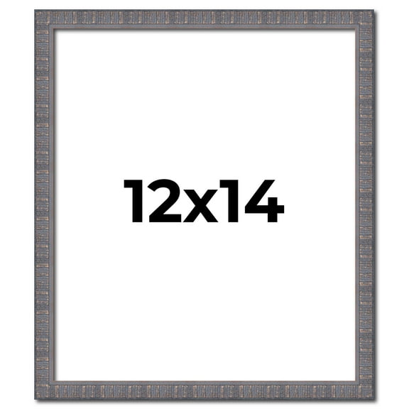 12x14 Frame Blue Kingsley Pewter Solid Wood Picture Frame Width 0.75 Inches |Interior Depth 0.5