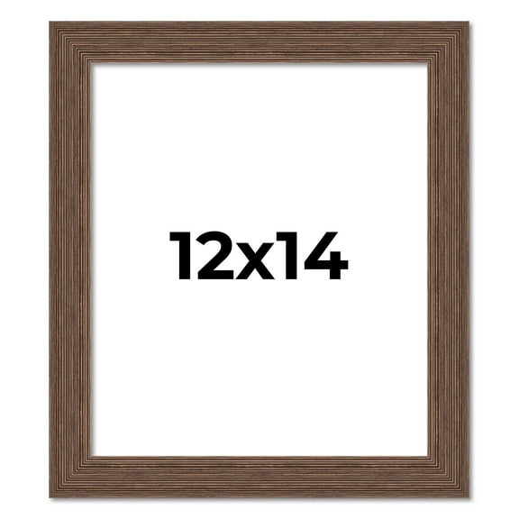 12x14 Frame Brown Distressed Barnwood Picture Frame | Rustic Farmhouse Photo Frame Includes UV