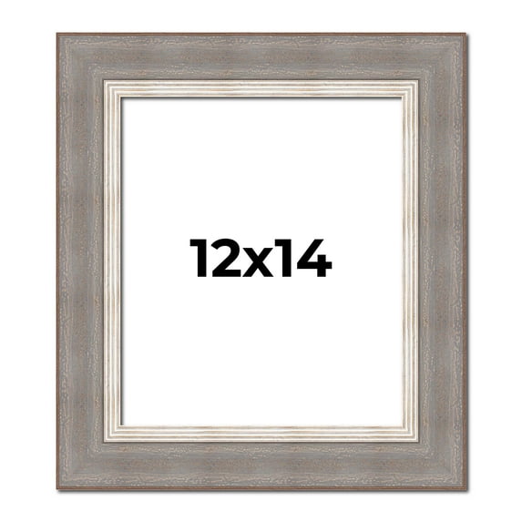 12x14 Frame Grey Real Wood Picture Frame Width 2.75 Inches | Interior Frame Depth 0.5 Inches |