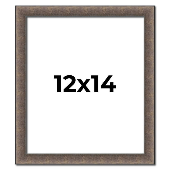 12x14 Frame Silver Real Wood Picture Frame Width 1.25 Inches | Interior Frame Depth 0.5 Inches |