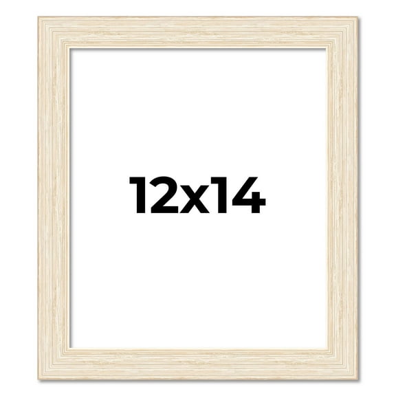 12x14 Frame White Real Wood Picture Frame Width 1.5 inches | Interior Frame Depth 0.5 inches | Barn